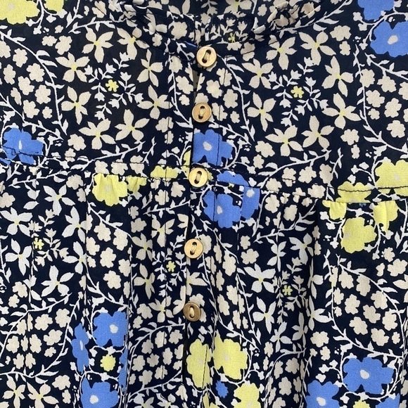 Loft Floral Button Ruffle Sleeve Blouse Women’s Size XS - Picture 6 of 11